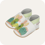 Chaussons bébé en cuir souple – Cactus