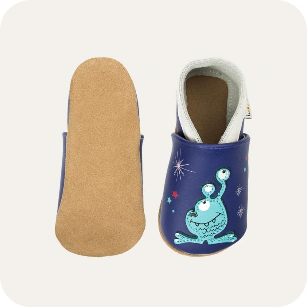 Chaussons bébé en cuir souple – Spationaute