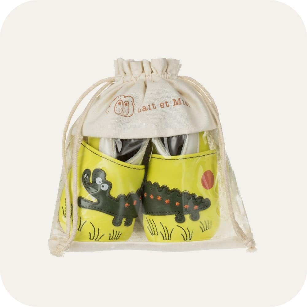 Chaussons bébé en cuir souple – Croc’Savane