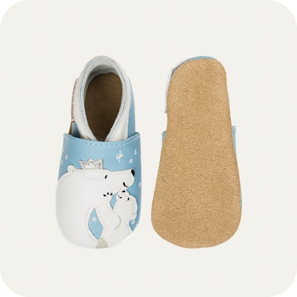 Chaussons bébé en cuir souple – Câlin d’ours