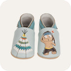 Chaussons bébé en cuir souple – Indien & Tipi