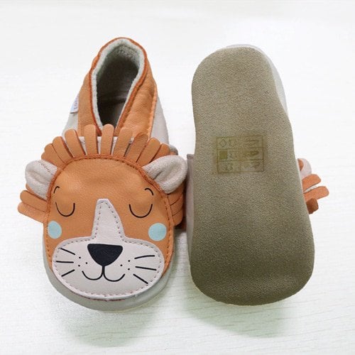Chaussons bébé en cuir extra souple – Lionceau